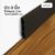 Leowood บัวผนัง PVC ขนาด 3 นิ้ว ขนาด 16 x 75 x 2000 มม. มี 10 สี ขอบ บัว ปูพื้น อุปกรณ์ ตกแต่ง พื้น ผนัง บัวเชิงผนัง(สี Black Oak)